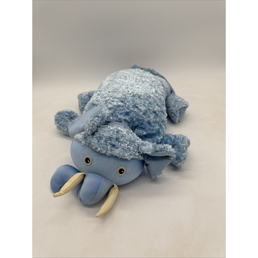 Zoobies Ellema Elephant Lovey 3-in-1 Plush Pillow Blanket Baby Boy BLUE 22"x29"